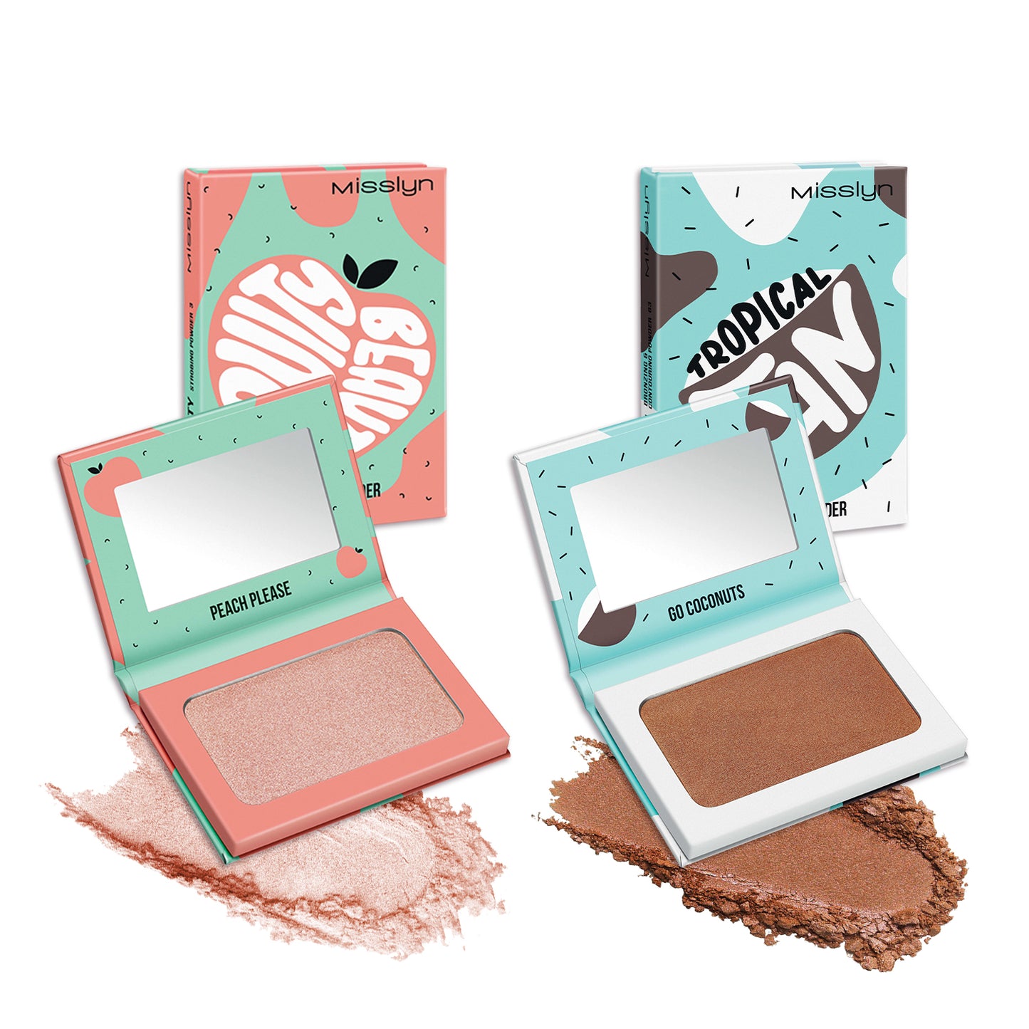 MISSLYN - FRUITY BEAUTY STROBING POWDER & TROPICAL TAN BRONZING AND CONTOURING POWDER
