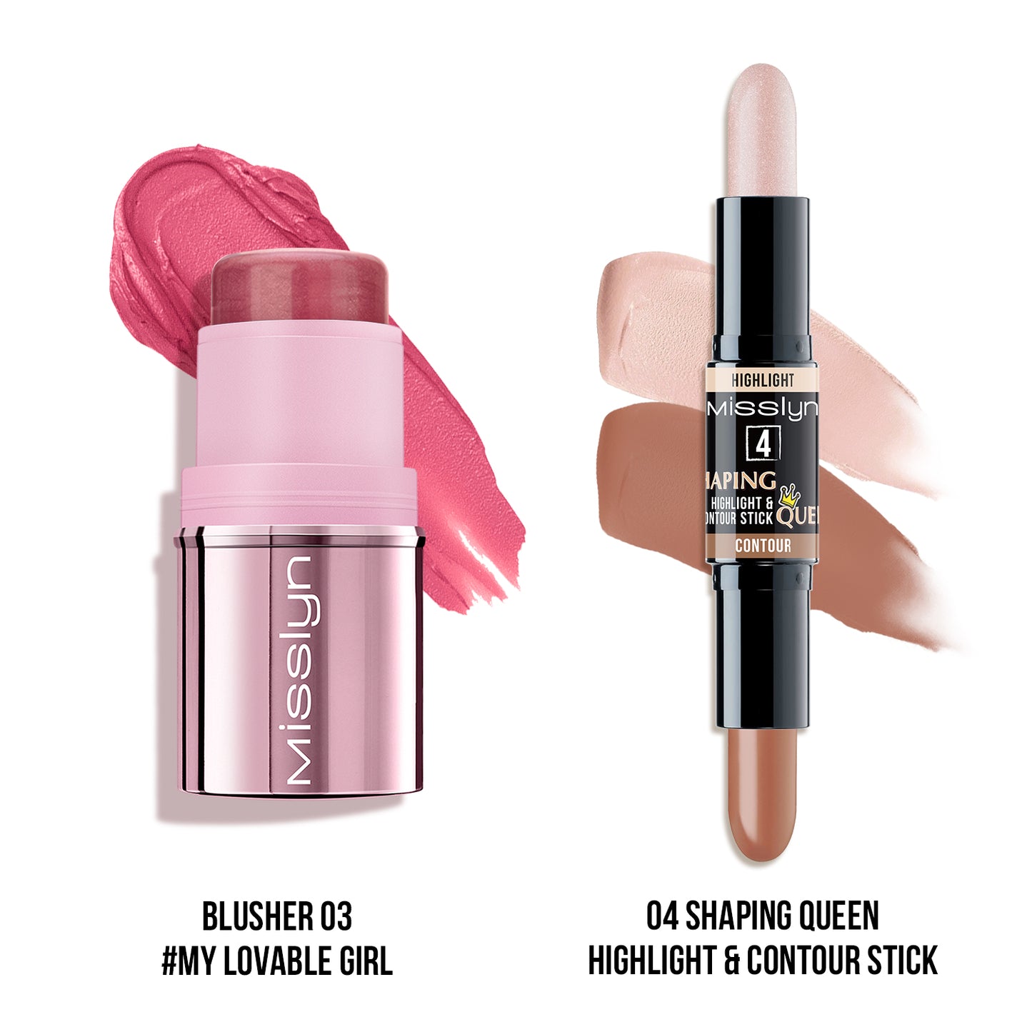YOU GLOW GIRL! MULTI STICK & SHAPING QUEEN HIGHLIGHT AND CONTOUR STICK SET 2
