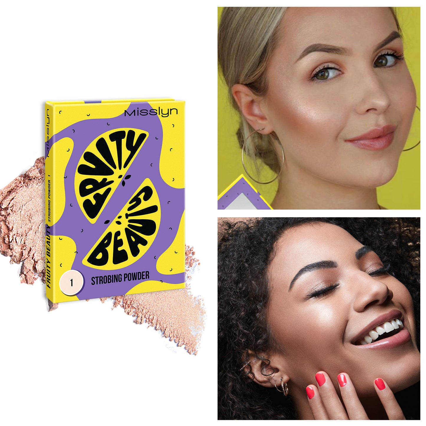 MISSLYN - FRUITY BEAUTY STROBING POWDER & TROPICAL TAN BRONZING AND CONTOURING POWDER