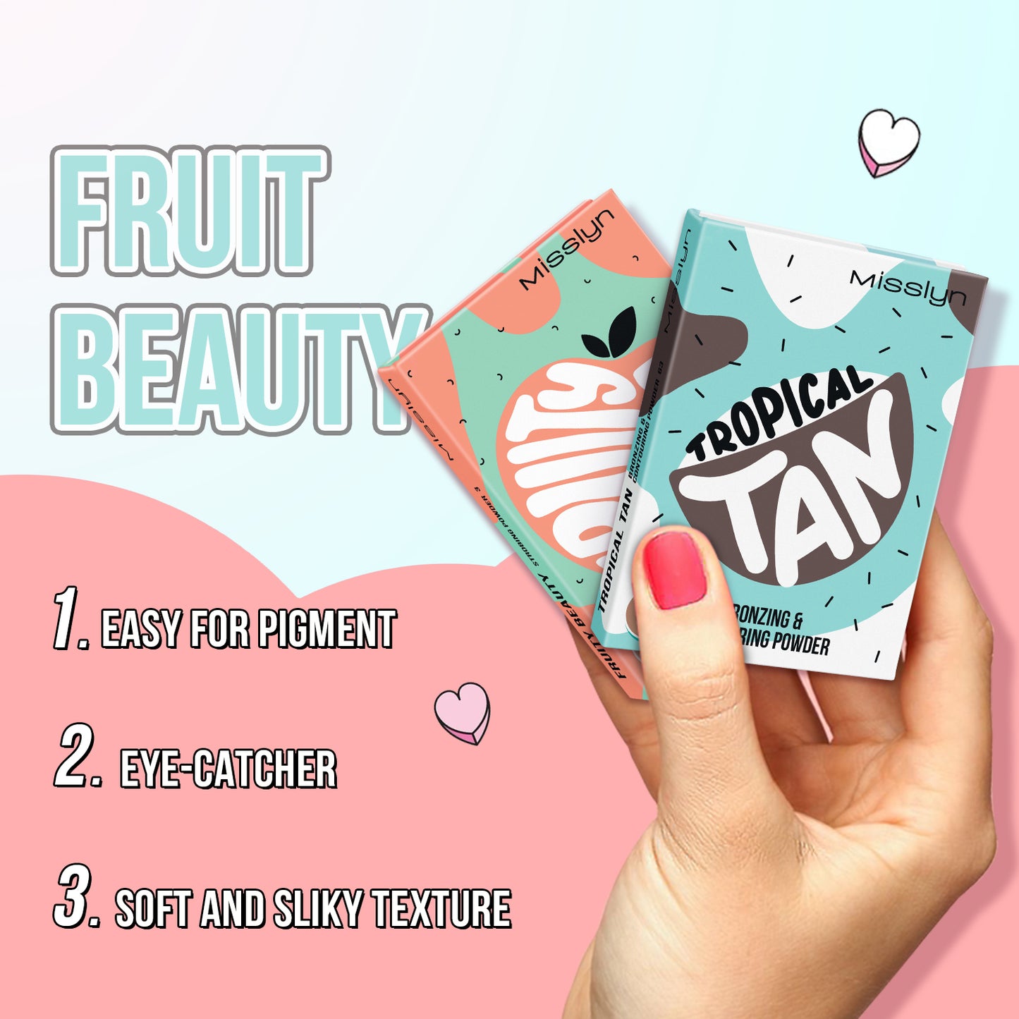 MISSLYN - FRUITY BEAUTY STROBING POWDER & TROPICAL TAN BRONZING AND CONTOURING POWDER