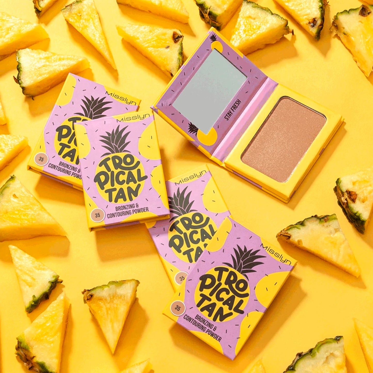 MISSLYN - FRUITY BEAUTY STROBING POWDER & TROPICAL TAN BRONZING AND CONTOURING POWDER