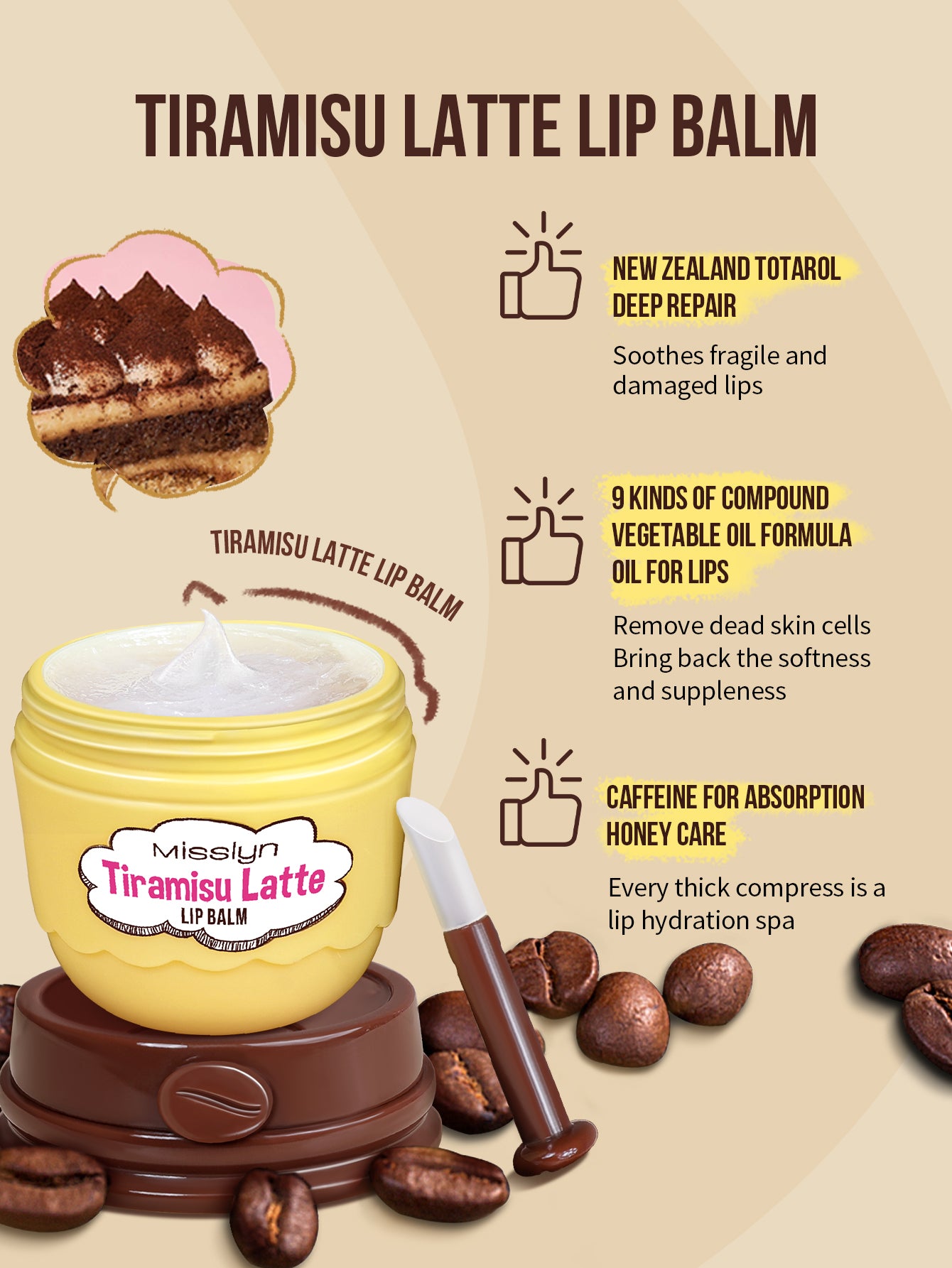 MISSLYN - TIRAMISU LATTE LIP BALM SET BALSAMO LABBRA