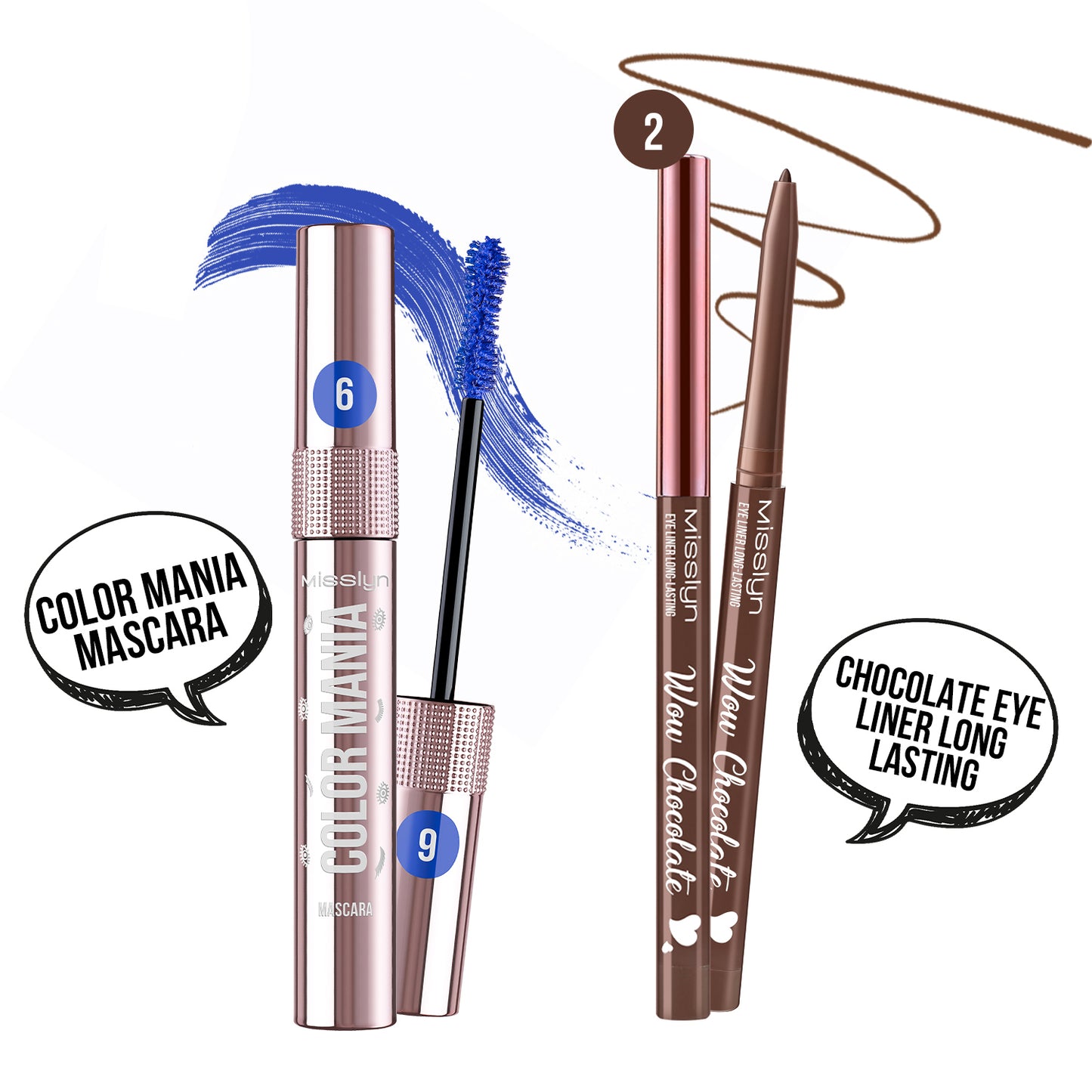MISSLYN - COLOR MANIA MASCARA & CHOCOLATE EYE LINER